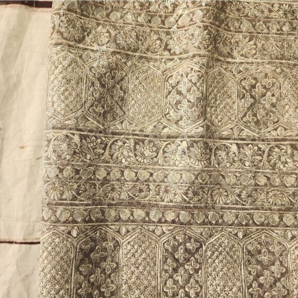 Vintage Escada Margaretha Ley Metallic Skirt Size 44/14 - Picture 3 of 4